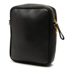 ヴェルサーチェ メドゥーサ 斜め掛け ショルダーバッグ ブラック レザー レディース VERSACE 【中古】
