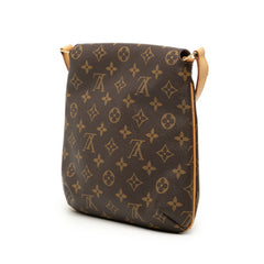 ルイ ヴィトン モノグラム ミュゼットサルサ ショート ショルダーバッグ M51258 ブラウン PVC レザー レディース LOUIS VUITTON 【中古】