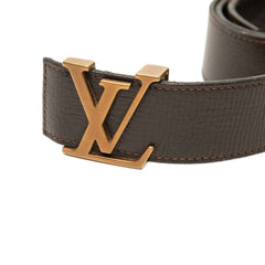 ルイ ヴィトン ユタ サンチュール LVイニシャル ベルト サイズ 85/34 M6902 ブラウン レザー メンズ LOUIS VUITTON 中古