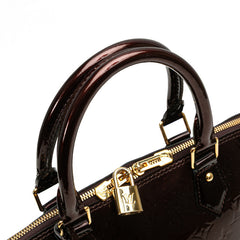 ルイ ヴィトン モノグラム ヴェルニ アルマGM ハンドバッグ M93595 アマラント パープル パテントレザー レディース LOUIS VUITTON 【中古】