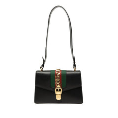グッチ シェリーライン シルヴィ ショルダーバッグ 421882 ブラック マルチカラー レザー レディース GUCCI 【中古】