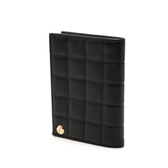 シャネル ココマーク チョコバー カードケース ブラック ラムスキン レディース CHANEL 【中古】