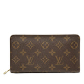 ルイ ヴィトン モノグラム ポルトモネジップ ラウンドファスナー 長財布 M61727 ブラウン PVC レザー レディース LOUIS VUITTON 【中古】