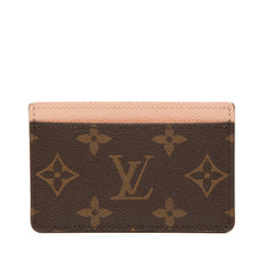 ルイ ヴィトン モノグラム ポルト カルト サーンプル カードケース M61441 ブラウン ピンク PVC レザー レディース LOUIS VUITTON 【中古】