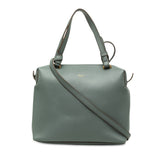 セリーヌ スモール ソフトキューブ 斜め掛け ショルダーバッグ 2WAY ハンドバッグ ブルーグレー レザー レディース CELINE 【中古】