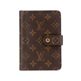 ルイ ヴィトン モノグラム ポルトパピエ 二つ折り財布 M61207 ブラウン PVC レザー レディース LOUIS VUITTON 中古