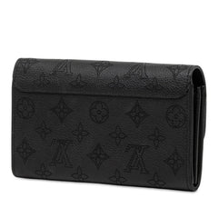 ルイ ヴィトン モノグラム マヒナ ポルトフォイユ イリス 長財布 M60143 ブラック レザー レディース LOUIS VUITTON 中古