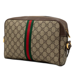 グッチ オフィディア GGスプリーム シェリーライン 斜め掛け ショルダーバッグ 517080 ベージュ PVC レザー レディース GUCCI 【中古】