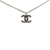シャネル ココマーク スタッズ ペンダント ネックレス 03P ブラック メタル レディース CHANEL 【中古】