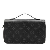 ルイ ヴィトン モノグラム エクリプス ジッピー XL ラウンドファスナー 長財布 M61698 ブラック PVC レザー メンズ LOUIS VUITTON 【中古】