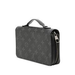 ルイ ヴィトン モノグラム エクリプス ジッピー XL ラウンドファスナー 長財布 M61698 ブラック PVC レザー メンズ LOUIS VUITTON 【中古】