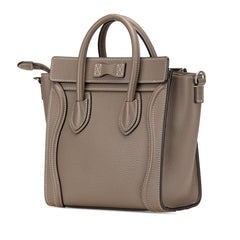 セリーヌ ラゲージ ナノショッパー ハンドバッグ ショルダーバッグ 2WAY グレージュ レザー レディース CELINE 【中古】