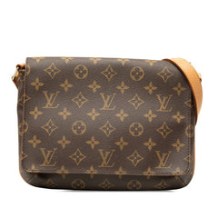 ルイ ヴィトン モノグラム ミュゼット タンゴ ショート ショルダーバッグ M51257 ブラウン PVC レザー レディース LOUIS VUITTON 【中古】
