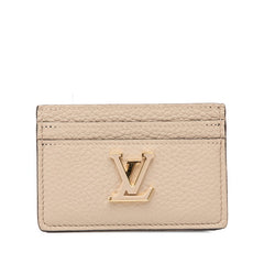 ルイ ヴィトン ポルト カルト カプシーヌ カードケース M11458 ガレ ベージュ レザー レディース LOUIS VUITTON 【中古】