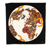 シャネル ココマーク 宝石 アクセサリー モチーフ スカーフ ホワイト ブラック マルチカラー シルク レディース CHANEL 【中古】