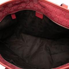 グッチ GGインプリメ トートバッグ 211137 レッド ピンク PVC レザー レディース GUCCI 【中古】