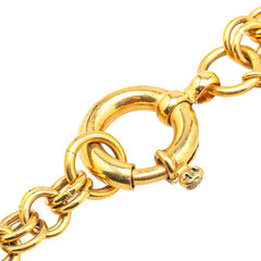 シャネル ヴィンテージ ココマーク ミラー チェーン ペンダントネックレス ゴールド メッキ レディース CHANEL 【中古】