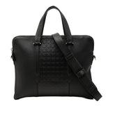 サルヴァトーレフェラガモ ガンチーニ ビジネスバッグ ショルダーバッグ 2WAY ブラック レザー メンズ Salvatore Ferragamo 中古