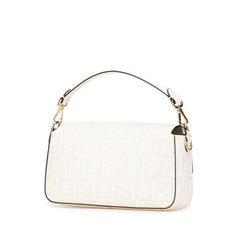 フェンディ ズッカ マンマバケット ハンドバッグ ショルダーバッグ 2WAY 8BR600 ホワイト グレー マルチカラー PVC レザー レディース FENDI 【中古】