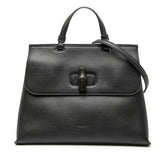 グッチ バンブー デイリー ハンドバッグ ショルダーバッグ 2WAY 392013 ブラック レザー レディース GUCCI 【中古】