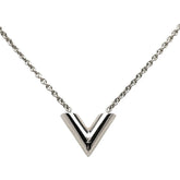 ルイ ヴィトン エセンシャルV チェーン ペンダント ネックレス M63197 シルバー メタル レディース LOUIS VUITTON 【中古】