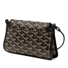 ゴヤール プリュメ 斜め掛け ショルダーバッグ ポーチウォレット ブラック ブラウン PVC レザー レディース GOYARD 【中古】