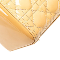 ディオール カナージュ レディディオール ラージ ハンドバッグ ショルダーバッグ 2WAY ベージュ パテントレザー レディース Dior 【中古】