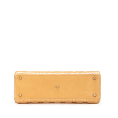 ディオール カナージュ レディディオール ラージ ハンドバッグ ショルダーバッグ 2WAY ベージュ パテントレザー レディース Dior 【中古】