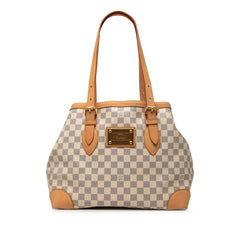 ルイ ヴィトン ダミエ アズール ハムステッドMM トートバッグ ショルダーバッグ N51206 ブラウン PVC レザー レディース LOUIS VUITTON 【中古】