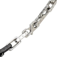 ルイ ヴィトン コリエ モノグラム チェーン ネックレス M00677 シルバー ブラック メタル レディース LOUIS VUITTON 【中古】