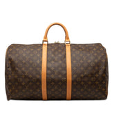 ルイ ヴィトン モノグラム キーポル55 ボストンバッグ トラベルバッグ M41424 ブラウン PVC レザー レディース LOUIS VUITTON 【中古】