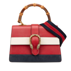 グッチ バンブー デュオニュソス ハンドバッグ ショルダーバッグ 2WAY 448075 レッド レザー レディース GUCCI 中古