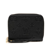 ルイ ヴィトン モノグラム アンプラント ジッピーコインパース コインケース M60574 ノワール ブラック レザー レディース LOUIS VUITTON 【中古】