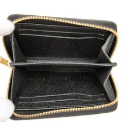 ルイ ヴィトン モノグラム アンプラント ジッピーコインパース コインケース M60574 ノワール ブラック レザー レディース LOUIS VUITTON 【中古】