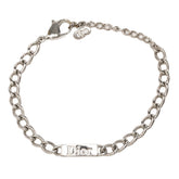 ディオール ロゴ チェーン ブレスレット シルバー メタル レディース Dior 中古