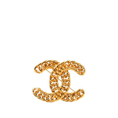シャネル ココマーク ヴィンテージ チェーン ブローチ ゴールド メッキ レディース CHANEL 【中古】