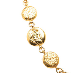 シャネル マドモワゼル メダルモチーフ ネックレス ゴールド メッキ レディース CHANEL 【中古】