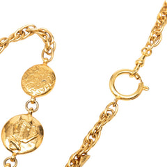 シャネル マドモワゼル メダルモチーフ ネックレス ゴールド メッキ レディース CHANEL 【中古】