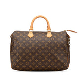 ルイ ヴィトン モノグラム スピーディ35 ハンドバッグ ボストンバッグ M41107 ブラウン PVC レザー レディース LOUIS VUITTON 【中古】