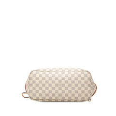 ルイ ヴィトン ダミエアズール ネヴァーフルMM トートバッグ N41605 アズール ホワイト PVC レザー レディース LOUIS VUITTON 【中古】