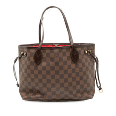 ルイ ヴィトン ダミエ ネヴァーフルPM ハンドバッグ トートバッグ N41359 ブラウン PVC レザー レディース LOUIS VUITTON 【中古】