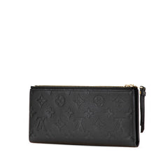 ルイ ヴィトン モノグラム アンプラント ポルトフォイユ アデル 長財布 M62528 ノワール レザー レディース LOUIS VUITTON 【中古】