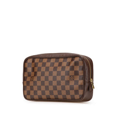 ルイ ヴィトン ダミエ トゥルーストワレット25 ポーチ セカンドバッグ N47623 ブラウン PVC レディース LOUIS VUITTON 【中古】