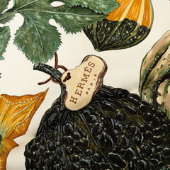 エルメス カレ90 CITROUILLES ET COLOQUINTES かぼちゃとひょうたん スカーフ 大判スカーフ グリーン系 シルク レディース HERMES 中古