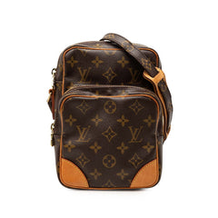 ルイ ヴィトン モノグラム アマゾン 斜め掛け ショルダーバッグ M45236 ブラウン PVC レザー レディース LOUIS VUITTON 【中古】