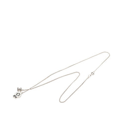 シャネル ココマーク カメリア 花 モチーフ ネックレス 05P シルバー ブラック ホワイト メタル レディース CHANEL 中古