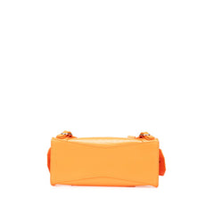バレンシアガ クロコ型押し ネオ クラシック シティ ミニ ハンドバッグ ショルダーバッグ 2WAY 638524 オレンジ レザー レディース BALENCIAGA 【中古】