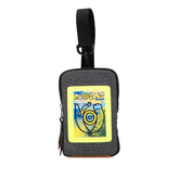 ロエベ EYE NATURE CASE アイ ネイチャー ケース ポーチ ネックポーチ グレー イエロー マルチカラー キャンバス レザー レディース LOEWE 【中古】