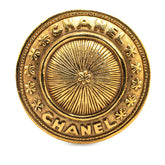 シャネル ヴィンテージ ロゴ ブローチ ゴールド メッキ レディース CHANEL 【中古】