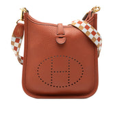 エルメス エブリン アマゾン TPM マキシカドリーユ ショルダーバッグ キュイーブル ブラウン トリヨンクレマンス レディース HERMES 【中古】
